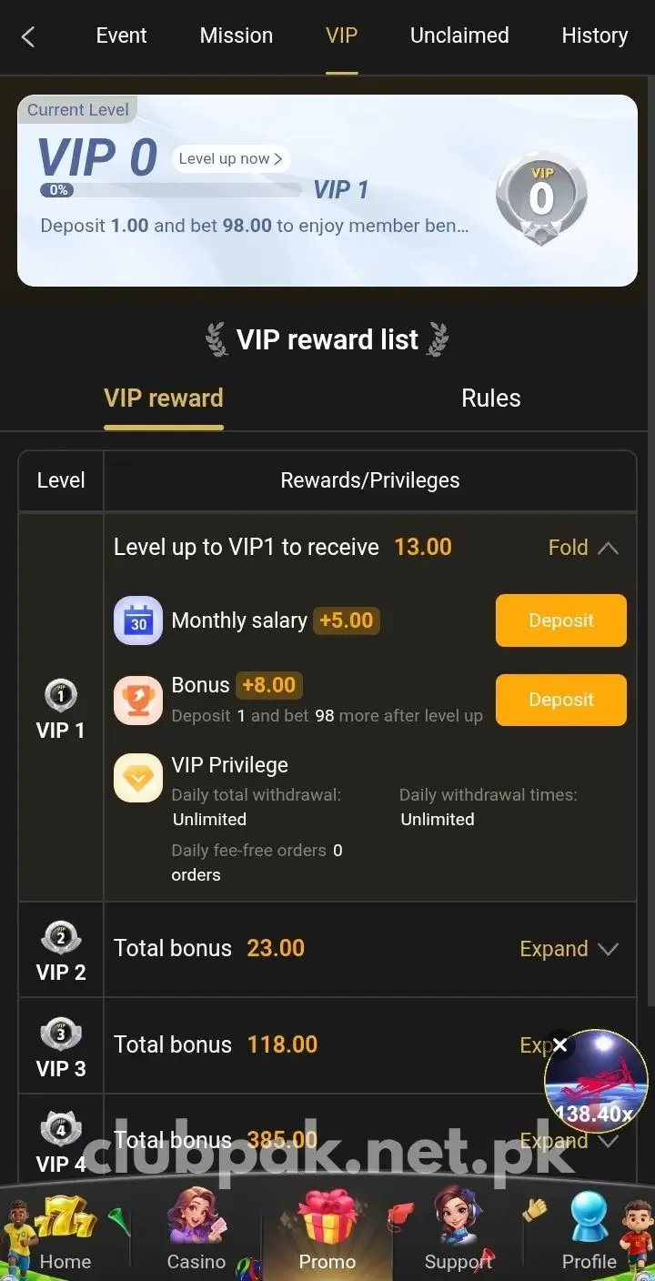 Pak Club VIP – Pak Club Game screenshot